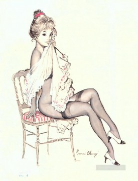 Pin up Painting - pin up girl nude 083